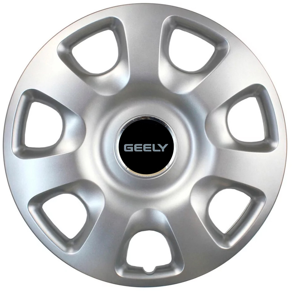 Автомобільні модельні ковпаки R15 Geely 336 4шт, SJS, сріблясті Київ - фото 1