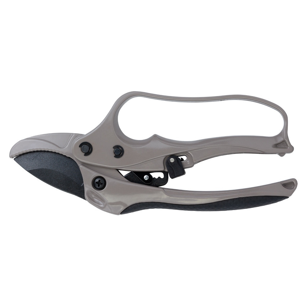 Секатор із храповим механізмом 205 мм неіржавка сталь FLORA (5021344) Київ - фото 2