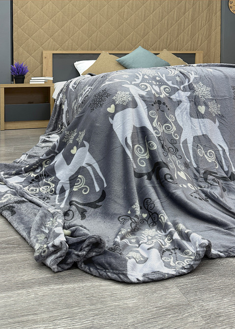 Плед-покрывало 200х230 см с рождественским принтом Разноцветный (87-326) Киев - изображение 6