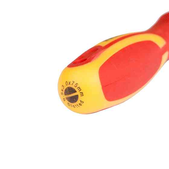 Отвертка диэлектрическая шлицевая SL3.0×75мм 1000В СRV SIGMA (4008011) Ровно