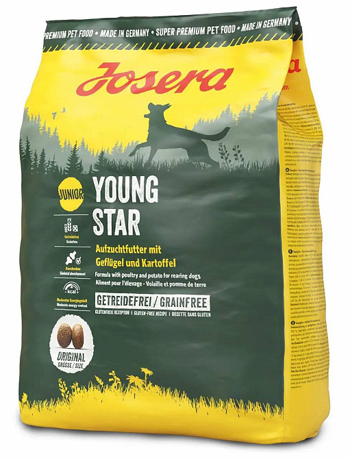 Сухой корм Josera Young Star (Йозера ЯнгСтар) беззерновой корм для щенков и молодых собак, 3 кг Винница - изображение 1