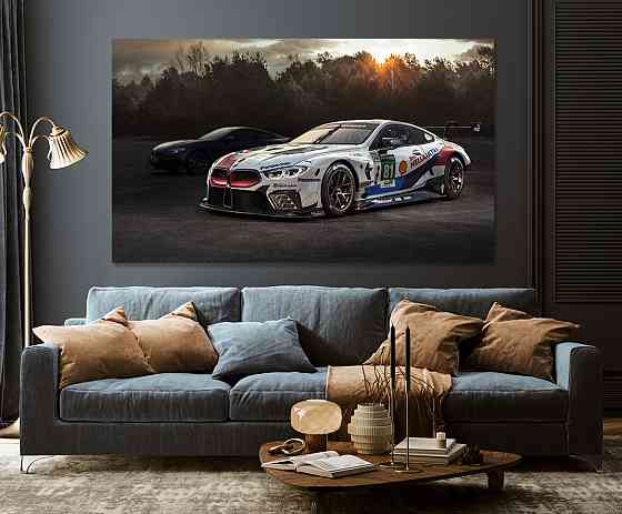 Картина холст у вітальню / спальню   Спорткар BMW    MLP_77 ( 60х30см ) 60x100 см Київ