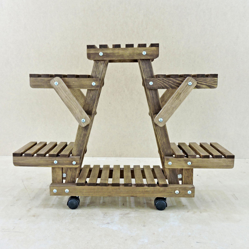 Підставка для квітів "Тулуза" капучино на коліщатках Миколаїв - фото 2