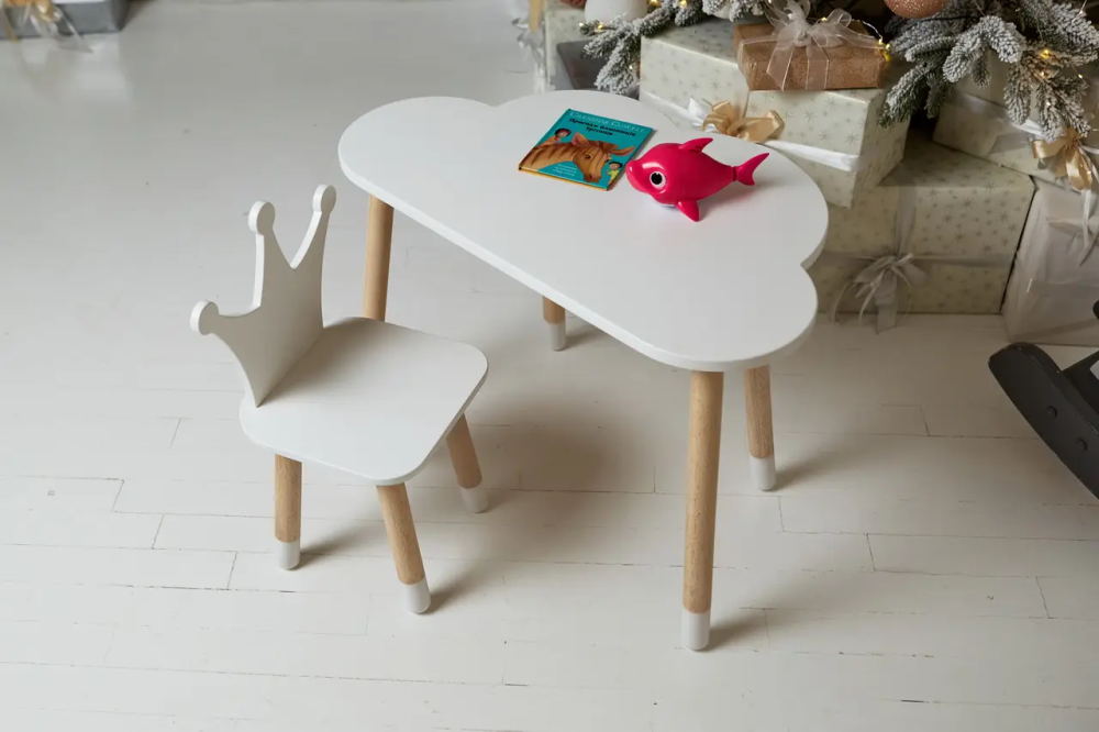 Детский столик Облачко и стульчик Корона белая Винница - изображение 5