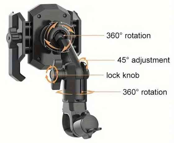 Держатель для телефона на руль регулируемый Одесса