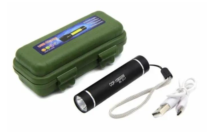 Ліхтарик ручний BAILONG BL-517 COB 300 люмен, 3 режими роботи, акумулятор 2000 mAh 4788 Одеса - фото 2