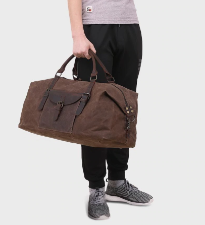 Дорожня сумка текстильна Коричнева (Vintage) Київ