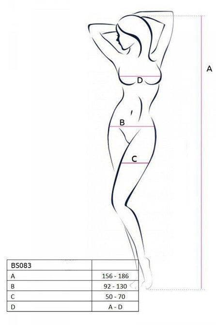 Сексуальний боді з вирізами Passion BS083 white Sex Aura Київ - фото 6