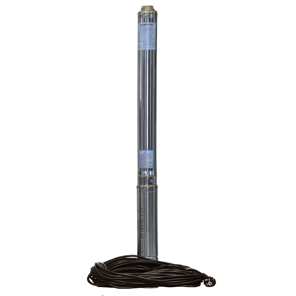 Dongyin Насос центробежный скважинный 0.55кВт H 86(66)м Q 45(30)л/мин Ø80мм 40м кабеля AQUATICA Коломия - фото 1