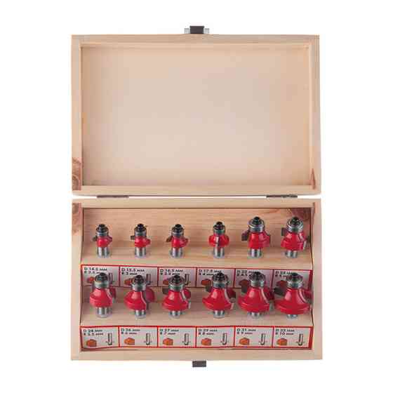 Набір фрез INTERTOOL HT-0077 кальовочних, 12 шт. - для тонкої роботи з деревом Львів