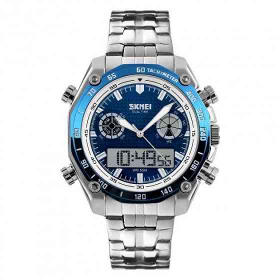 Наручний чоловічий годинник Skmei 1204 direct Синій Вінниця