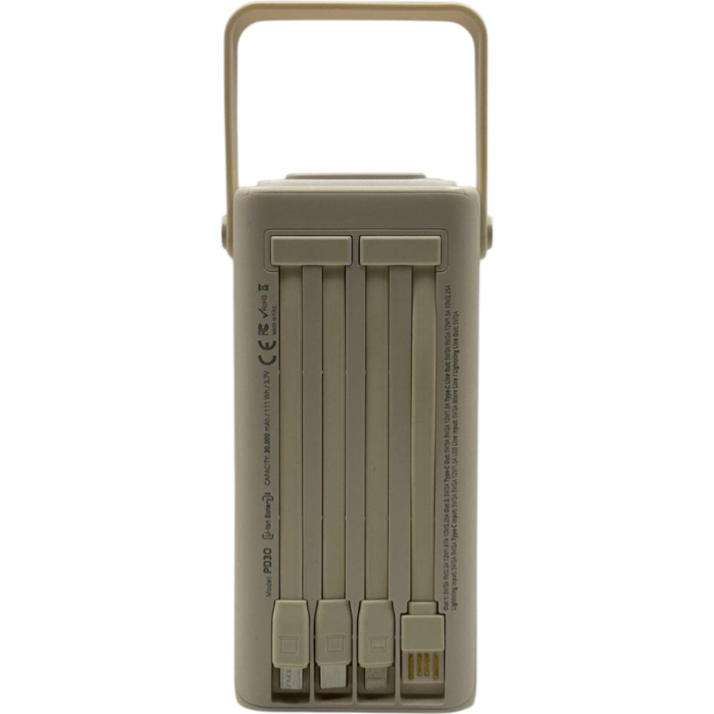 Повербанк Power Way PD-30 30 000 mAh PD 20W + QC 22.5W Белый Днепр - изображение 6