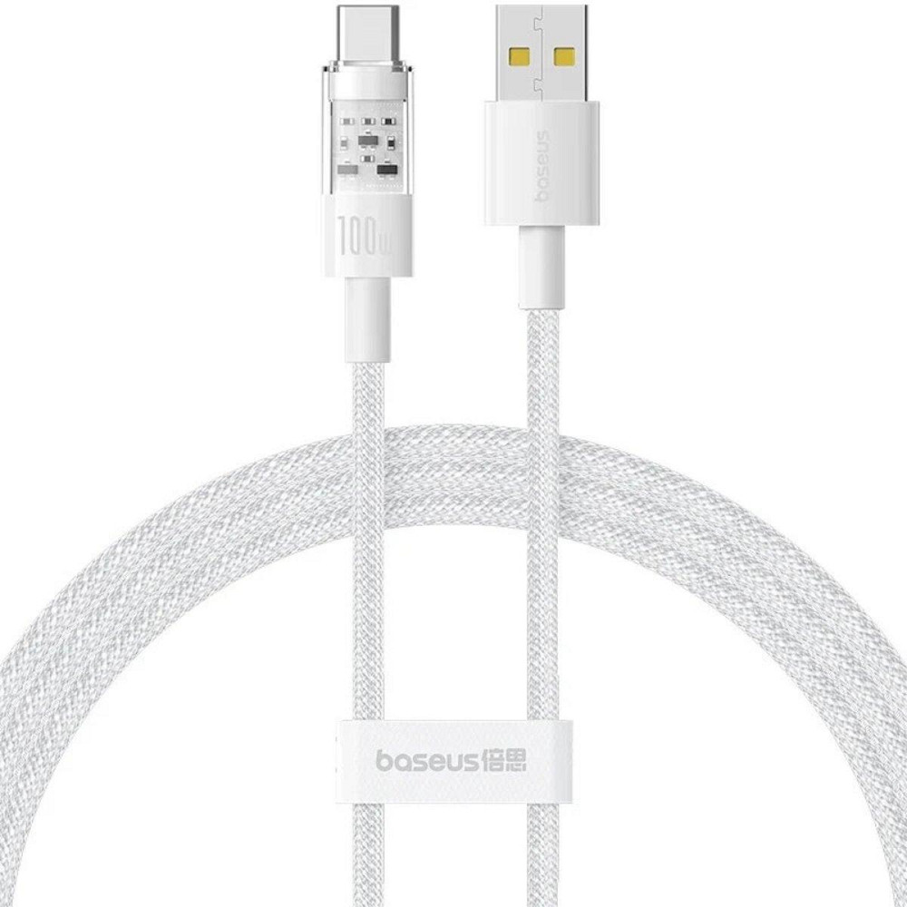 Кабель Baseus Gem Fast-Charging Data Cable USB to USB-C 100W 1m Moon White P10373002211-00 Одесса - изображение 1