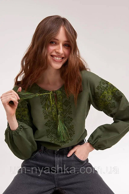 Натуральна вишинка жіноча "Перемога" хакі  L-XXL Кривий Ріг - фото 2