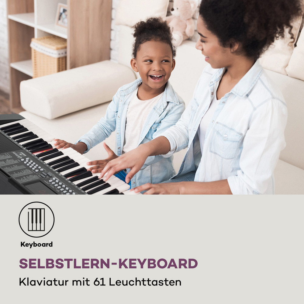 Etude 255 LCD Learning Keyboard 61 Keys LED Display Клавіші з підсвіткою 255 Rhythms Black (Німеччина, читати Рівне - фото 2