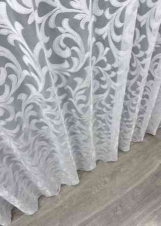 Тюль жаккардова цвет белый 1147т Киев
