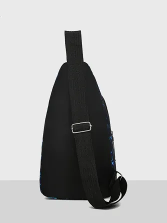 Сумка тактическая через плечо черно-синяя - размер сумки 31*16*8см, 3 кармана спереди и 1 внутри, Унисекс Киев