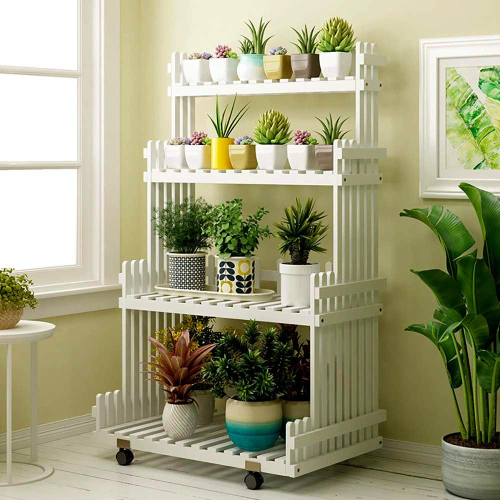 Підставка для квітів "Албуфейра 80" на коліщатках зефір Миколаїв - фото 1