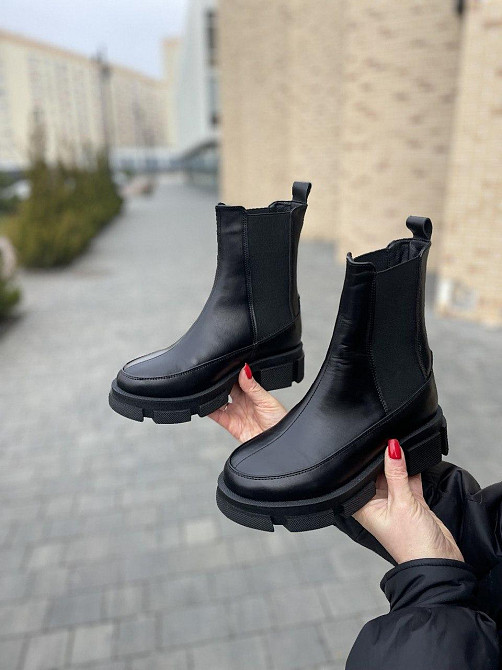 Nikos Черевики жіночі Niros чорні натуральна шкіра зима висота 20 см (2101/274) 36-39 (5193) Коломыя - изображение 3