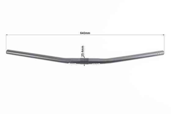 Кермо MTB 25,4х640мм, back sweep 9°, алюмінієве, чорне HB-RB11 Київ