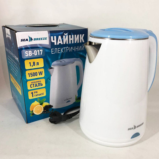 Електрочайник індикатором увімкнення SeaBreeze SB-017, 1.8 Л 1500 Вт, ET-407 Вишуканий чайник Київ - фото 7