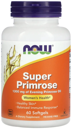 Масло вечерней примулы Now Foods Super Primrose 1300mg 60 гел капс Киев