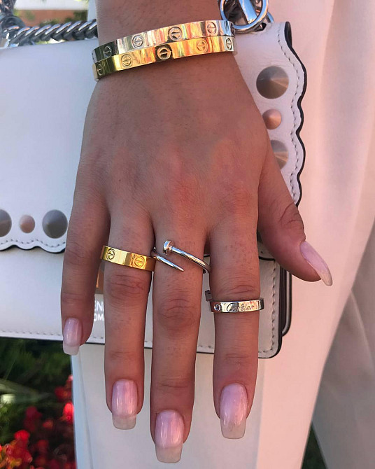 Браслет Cartier з викруткою | покриття білим золотом AU750 | красива подарункова упаковка - коробочка з оксамитом та пакет Одеса - фото 17