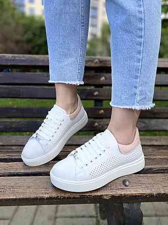 Кеды женские Украина белые натуральная кожа размер 37 (арт. 23.5см) Коломия