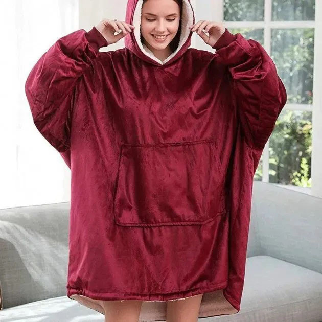 Толстовка плед флісова, Толстовка плед чоловіча, Рукоплед з рукавами, Snuggie з рукавами MH-15 Львів - фото 1