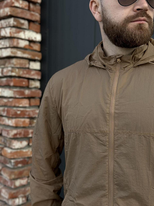 Ультралегка армійська куртка чоловіча койот, водостійка, для туризму, служби та активного відпочинку Львів - фото 6