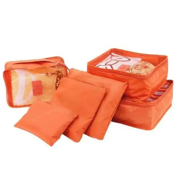 Набір дорожніх органайзерів 6 шт. CD-677 Колір: оранжевий Київ - фото 2