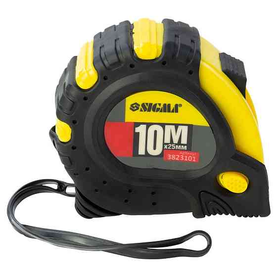 Sigma Рулетка магнитная фиксатор + тормоз 10м×25мм SIGMA (3823101) Коломыя