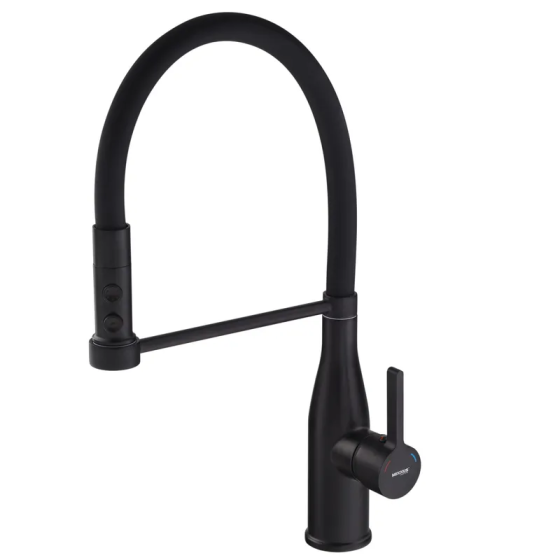 Кухонный смеситель Mixxus Premium Summer 017 черный REFL.BLACK MI6961 Харьков