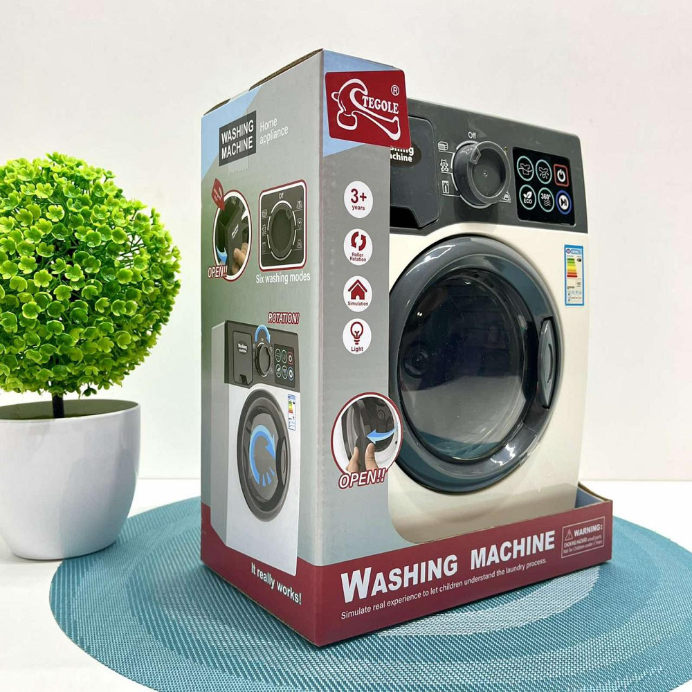 Пральна машинка Дитяча TEGOLE безліч функцій зі світлозвуковими ефектами Біла (F2308) Чернігів - фото 3