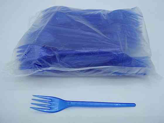 Вилки пластикові 100 шт Сині Юніта Харків