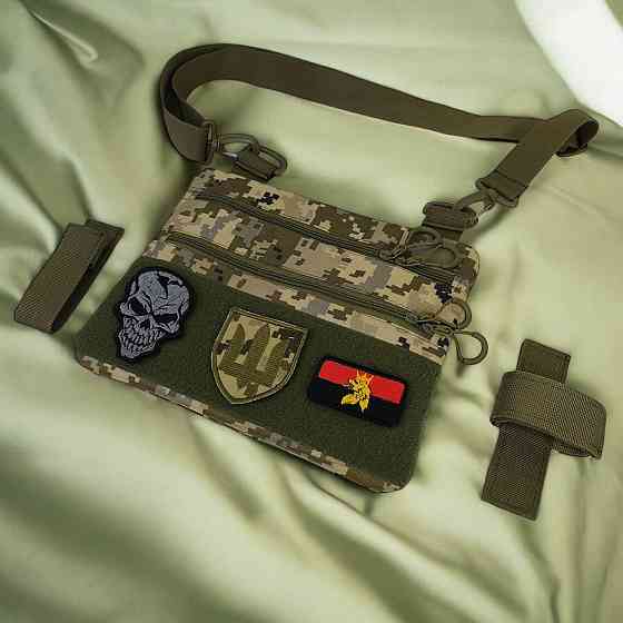 Тактические мессенджеры сумки, Мужская тактическая сумка и подсумка, Мужская тактическая сумка барсетка SU-74 Львов