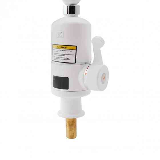 Проточний кран-водонагрівач кухонний для кухні Lidz Warm 057 LDWAR057WCR24983 White / Chrome Харків