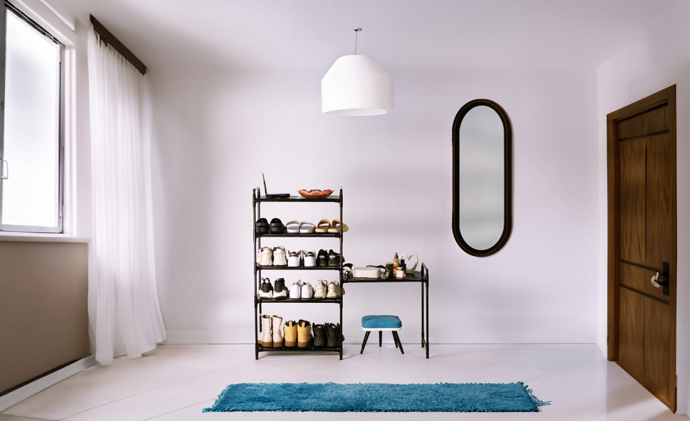 HallBox - стелаж для одягу та взуття до передпокою з полицями, з додатковою приставкою під дрібні ре Борисполь - изображение 3