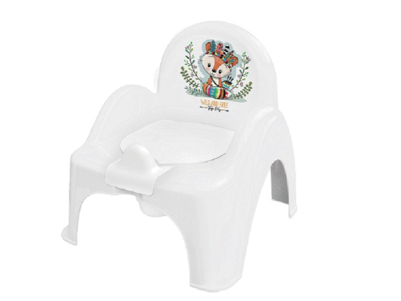 Горщик-стілець  дитячий WILD&FREE LITTLE FOX white green Київ - фото 1