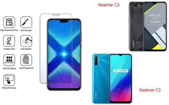 Защитное стекло NeoGlass для Realme C2, Realme C3 – ультрапрозрачное и устойчивое Киев