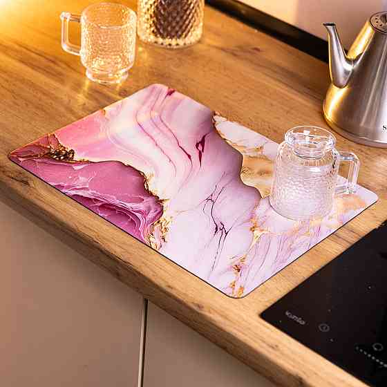 Діатомітовий килимок на кухню для сушіння посуду 30×40 (см) Рожевий HP-42-28 Коломия