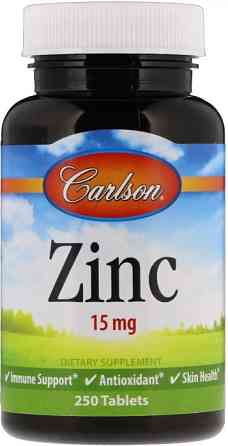 Цинк глюконат Carlson Zinc 15 мг 250 таб Київ