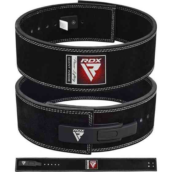 Пояс для важкої атлетики RDX 4 Pro Liver Buckle шкіряний Black Plus L Каменское