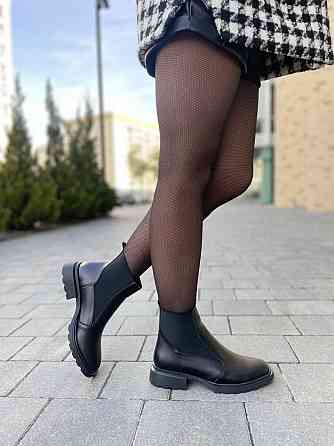 MILLI GOLD Черевики жіночі MILLI GOLD чорні натуральна шкіра висота 13 см (5236) 38р.39р.40р. Коломия