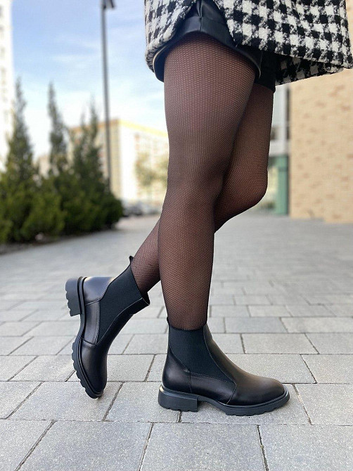 MILLI GOLD Черевики жіночі MILLI GOLD чорні натуральна шкіра висота 13 см (5236) 38р.39р.40р. Коломия - фото 2