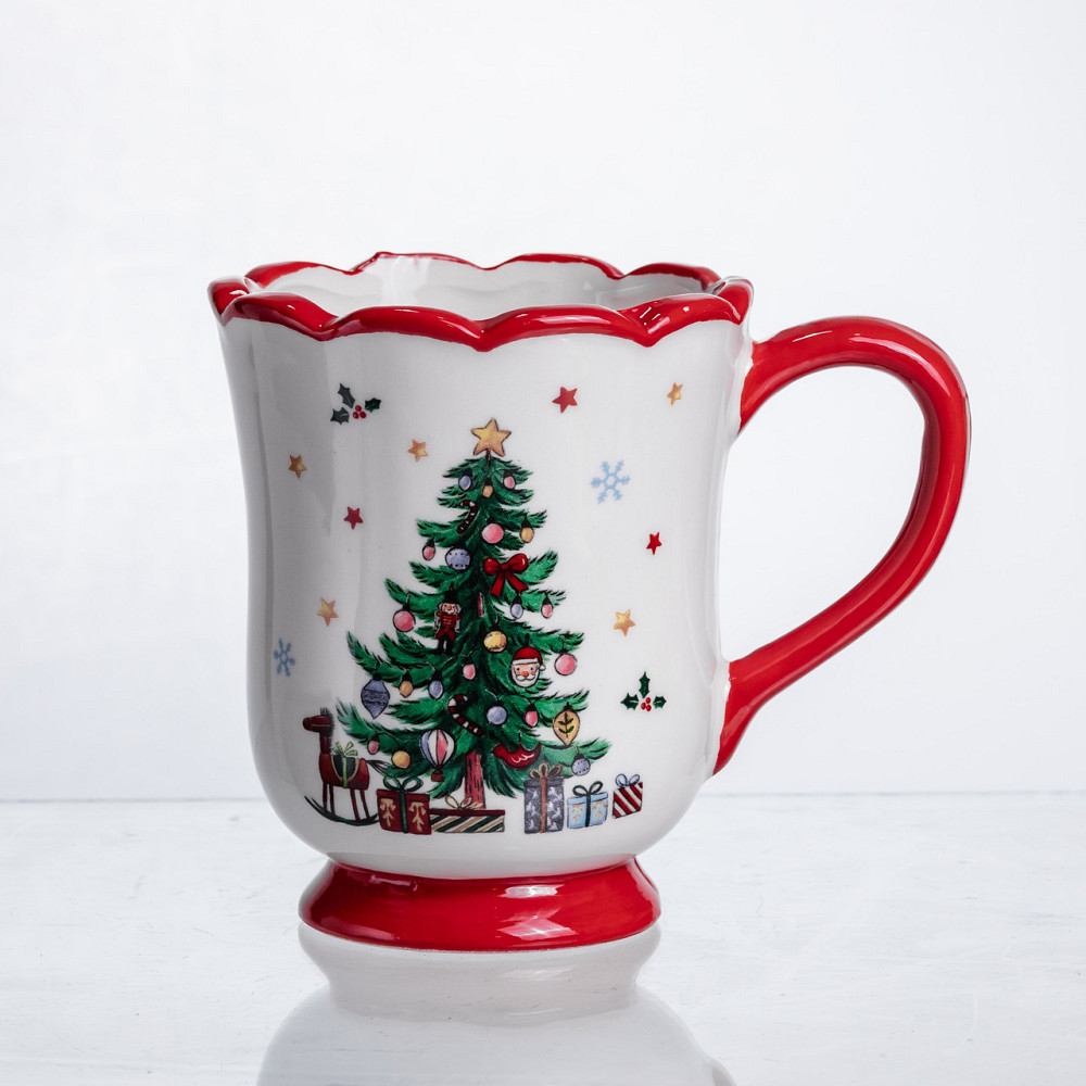 Yiwu Новорічна порцелянова чашка для чаю та кави 450 (мл) New Year CR-1-3 Коломия - фото 1