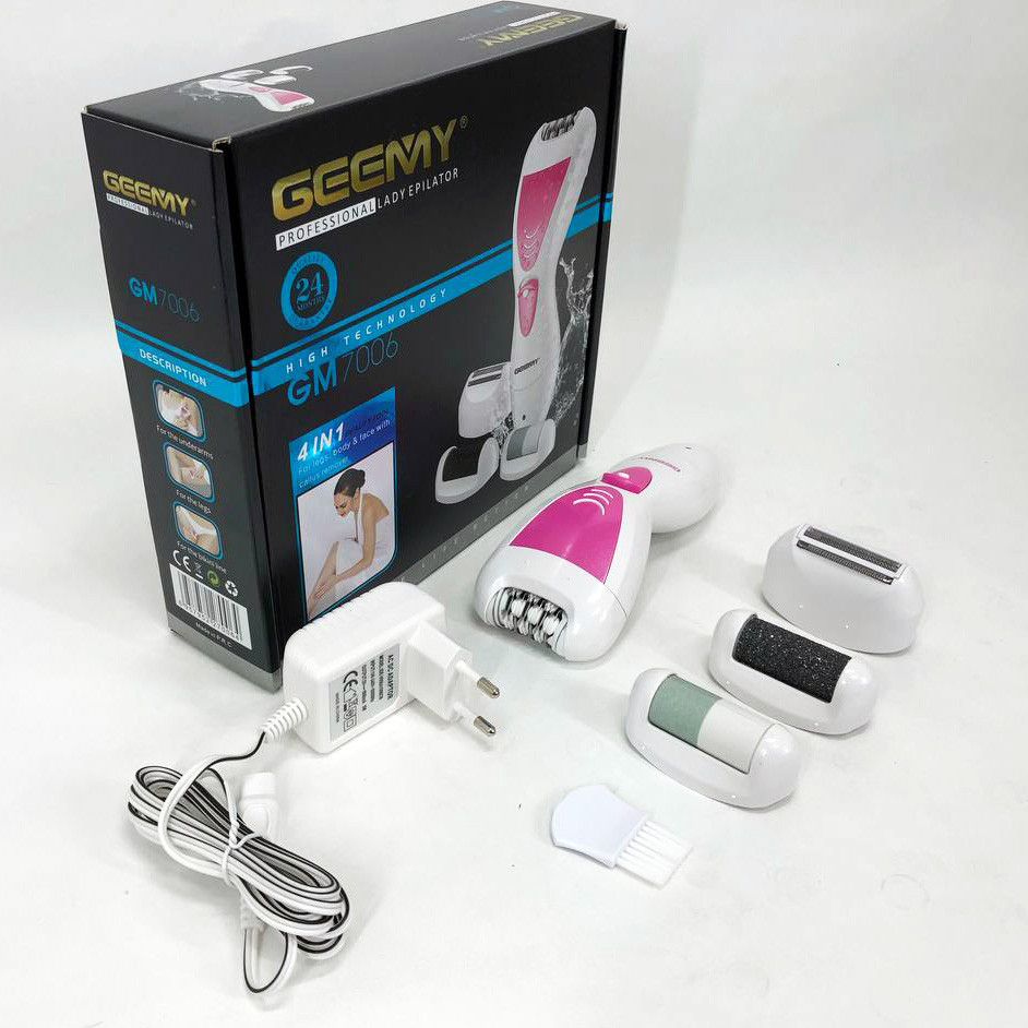 Прибор для чистки пяток электрический Gemei GM-7006 4в1, Эпилятор для коротких волос EG-51 Львов - изображение 6