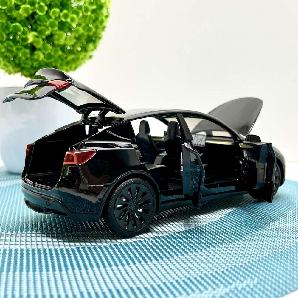Машина Автосвіт Tesla Model Y інерційна відчиняються двері капот багажник 17см Чорна (AP-2001) Чернигов - изображение 10