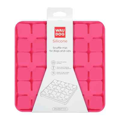 Универсальная посуда для животных WAUDOG Silicone Коврик для поиска корма 20х20х1.7 см розовый (23517) Винница