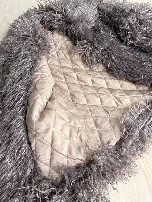 Шуба жіноча Lady Yep 10018 штучна під ламу з коміром коричнева, коричневий, L Київ - фото 2